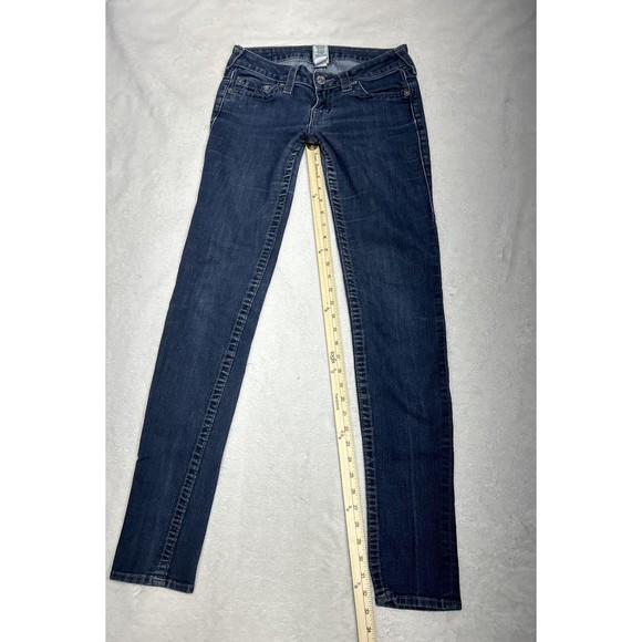 True Religion Section Skinny Blue Denim Jeans Women's Size 27 USA Made 27x33 - Picture 8 of 10